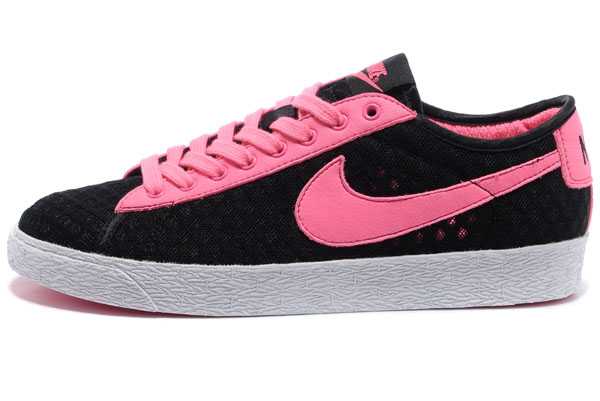 Nike Blazer Low Men Course A Pied Chaussure 2013 Summer Light Breathable Pink Black
